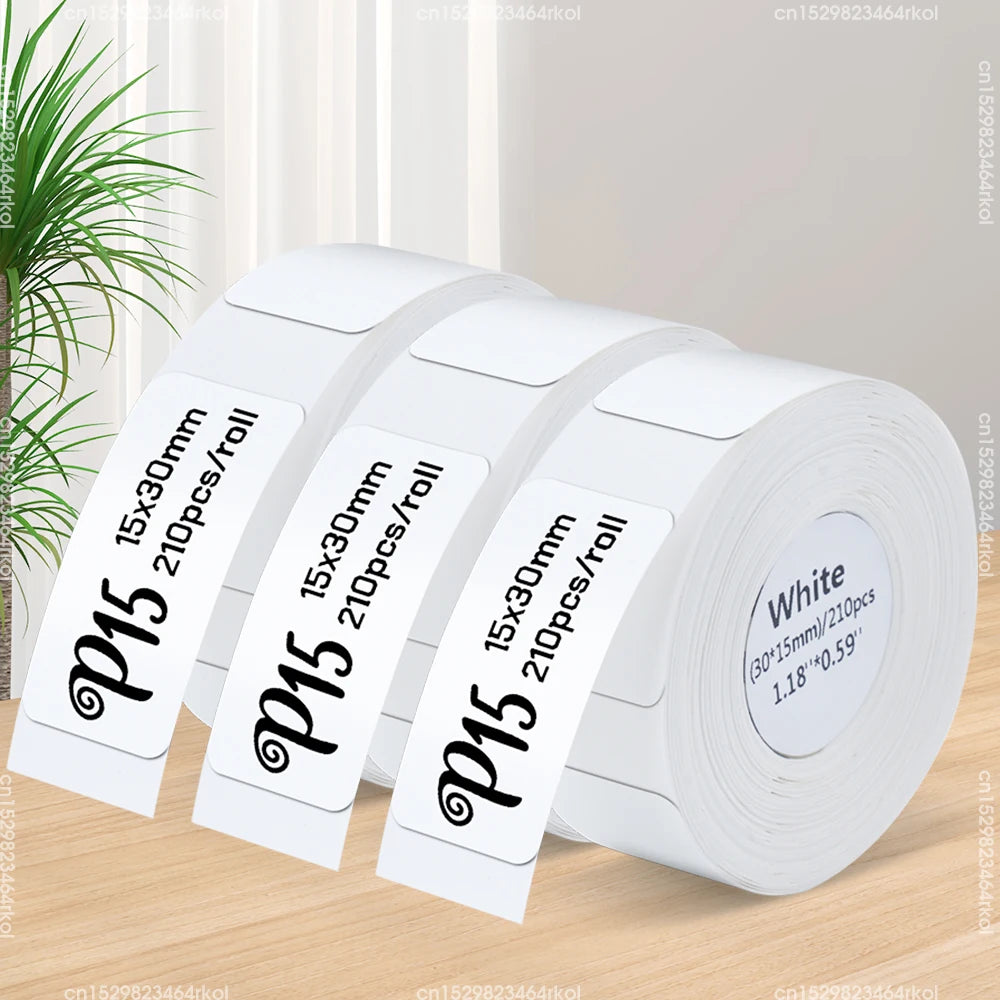 P15 Label Printer Portable Mini Thermal Printer Without Ink Bluetooth Wireless Labeling Machine DIY Barcode Sticker ot 3PK Label