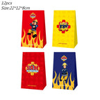 108*180cm Fireman Sam Party Supplies Disposable Tablecloth Firefighter Plastic Table Cover Fire Truck Birthday Decoration