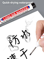 4-100Pcs 2cm Waterproof Long Head Markers Deep Hole Marker Pen for Metal Carpenter Red/Black/Blue/Green /White Woodworking Tools