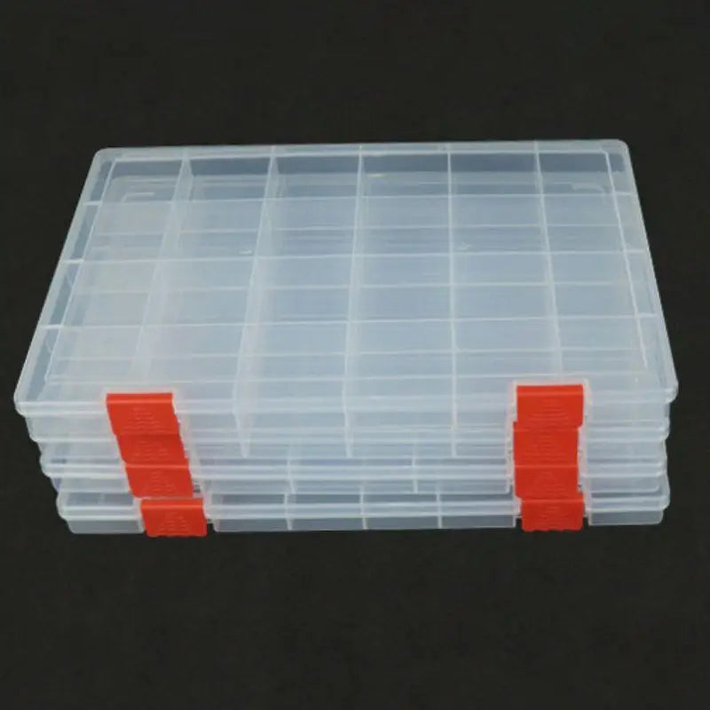 15/24/36/48 Grids Clear Box Thickened Transparent Plastic Jewelry Elastic Band Storage Box Display Organizer Tool Storage Case