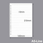 60 Sheets A4 A5 B5 Refill Spiral Binder Inner Page Notebook Loose Leaf Weekly Monthly To Do Line Grid Inside Paper Stationery