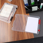 Transparent Thicken A4 File Box Plastic Office Document Sorting Storage Box Buckle Design Book File Archive Seal Boxes Organizer