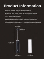 New Coffee Frother Bincoo Milk Foamer Rechargeable Handheld Espresso Tool Coffee Milk Electric Handle Blender Egg Beater
