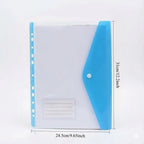 3-6pc 11Hole Binder Ring Folder A4 Large Capacity Loose Leaf Folders Portable School Student Exam Paper Storage Office Organizer