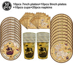 Pirate Party Paper Plate Cup Napkin Party Tableware Pirate Party Decor Pirate Ship Bone Dinnerware Supplies for Adult Kids Decor
