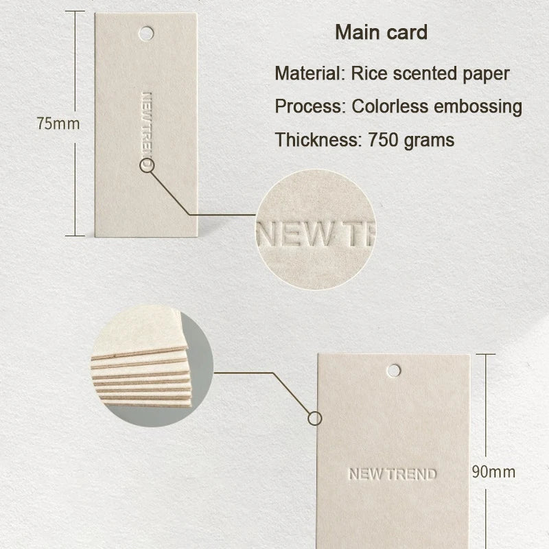 Custom Printed Hang Tags Labels for High Quality Cloth Personalized Paper Hangtags Handmade Label for Various Business Use
