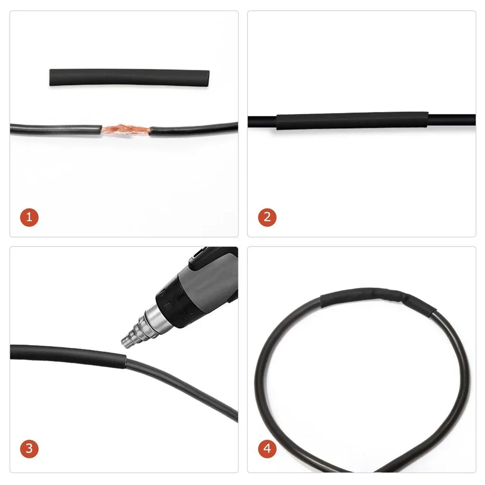 127/328/580/800Pcs Heat Shrink Wrapped Shrinking Insulation Sleeving Thermal Casing Car Electrical Cable Shrink Tube Tube Kit