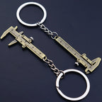 New Fashion Car Key Mini Vernier Caliper Portable 0-40mm Keychain Measuring Gauging Tools Car Turbo Key Chain Ring Ruler Caliper