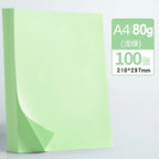 100 Pieces of 80g Draft Paper A4 Copy Paper White Pink Green Blue Red Printer Paper Office Paper Practice Paper for Student