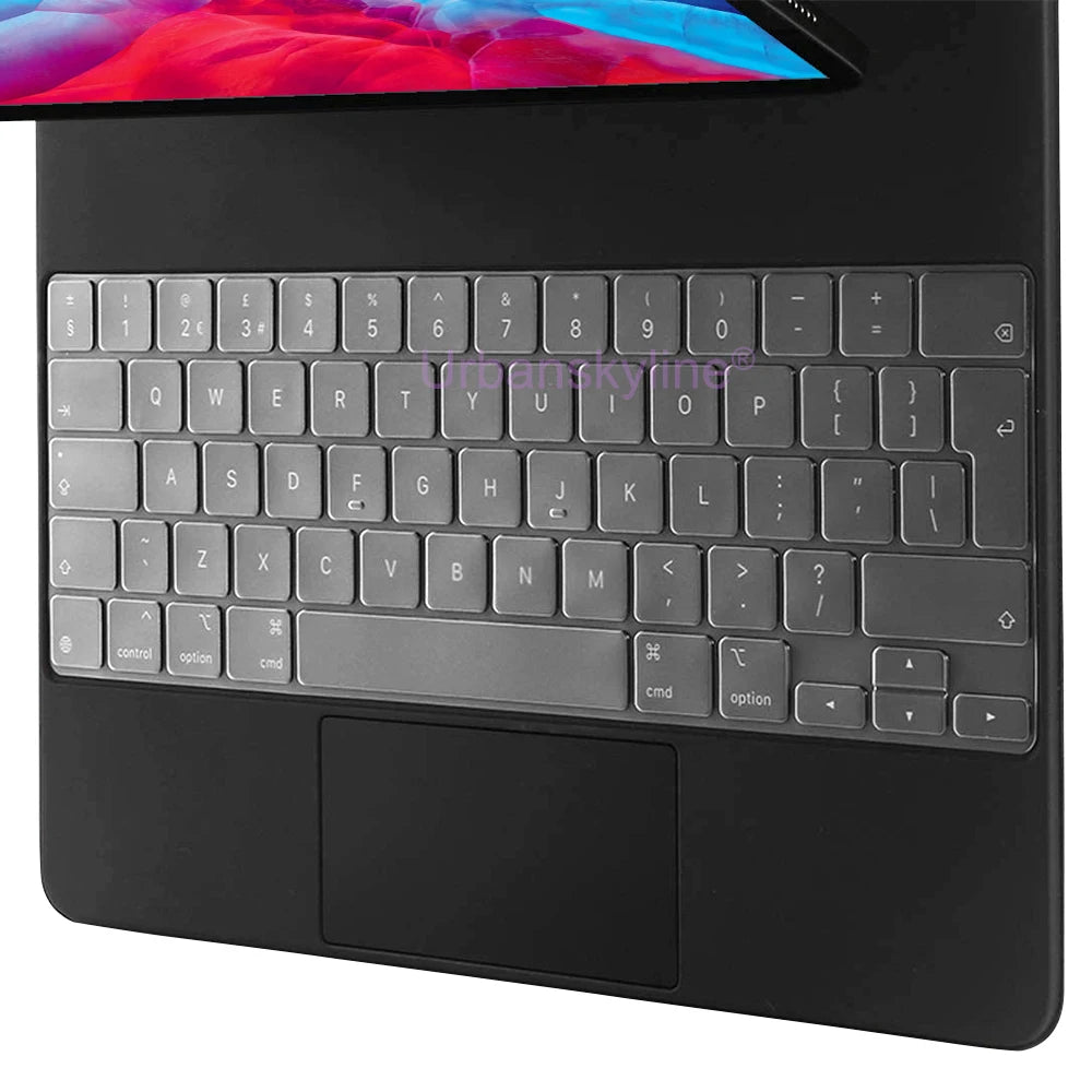 Keyboard Cover for iPad Pro 13 M4 12.9 Magic Keyboard Air 11 M3 10 10.5 10.9 M2 M1 Smart Case Folio Silicone Protector Skin TPU
