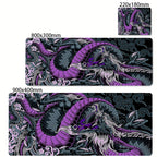 Black and White Dragon Large Mouse Mat Gaming Mousepad Big Rubber Base Mouse Pad Purple Deskpad Eyboard Mats Mousepads 400x900