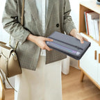 Small Accordion A6 File Organizer with Safe Zipper, 13 Pocket Expanding File Folder with Front Pencil Pouch