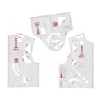 3-Piece Set for Doll Clothes Ruler Tailor Garment Cloth Sewing Tool Design Ruler F0T1