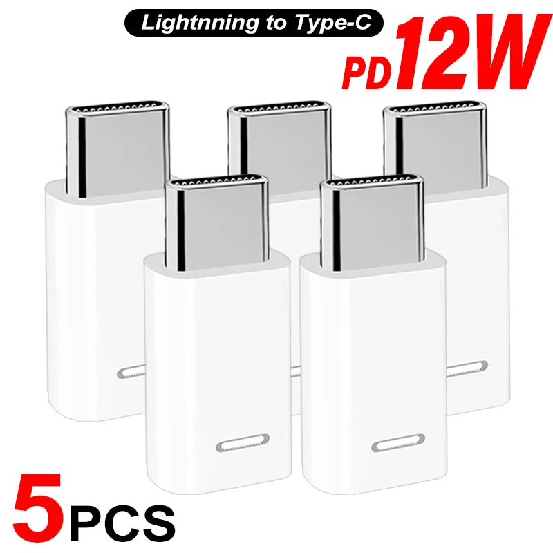 5-1Pcs Lightnning Female To Type C Male Adapter for iPhone 17 16 15 Samsung USB C Charging Converters IOS To Type C Converter