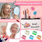 1/4 Pcs Dual Holes Eyeliner Sharpener, Compact Makeup Pencil Sharpeners, Makeup Pencil Sharpener for Eyeliner Lip Liner Pencils
