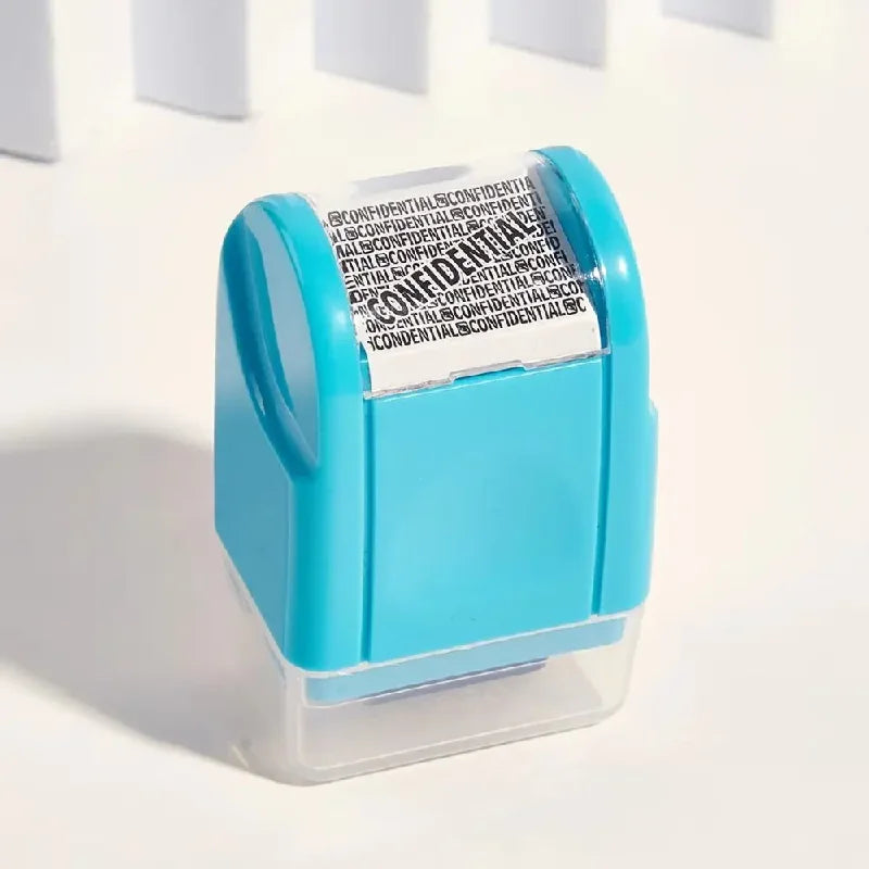 Leakproof Identity Theft Protection Roller Stamp Portable Ink Refill Identity Stamp Roller Roller Stamp Garbled Chapter