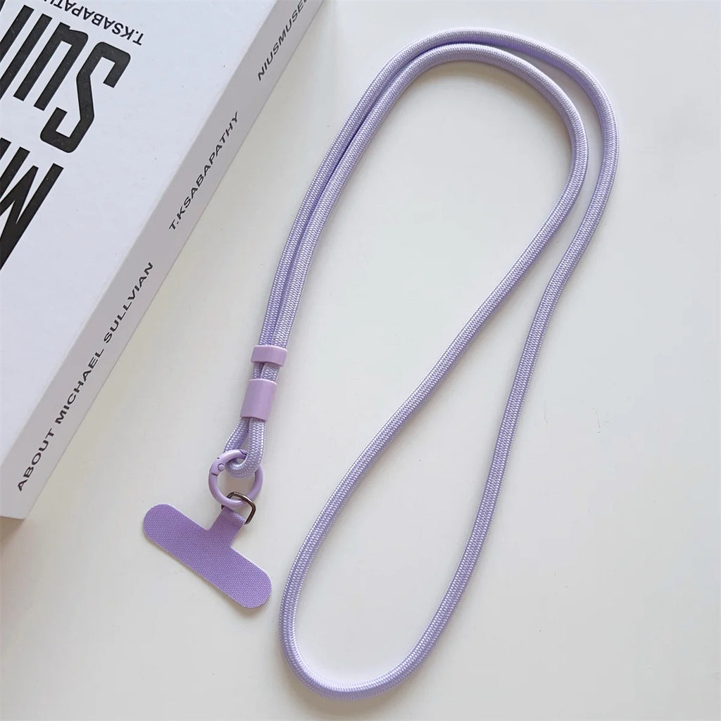 1Pc Universal Long Phone Lanyard Neck Hanging Rope Crossbody Rope With Phone Case Connection Clip