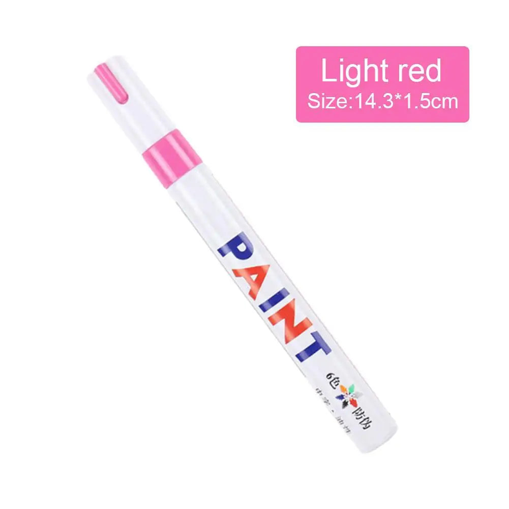 3pcs White Paint Pen Paint Markers Waterproof Car Tyre Oil-Based Paint Pen Set Quick Dry And Permanent
