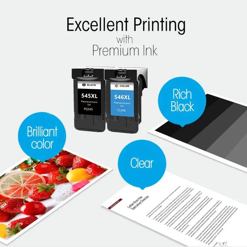 Compatible 545XL 546XL 545 XL 546 XL Ink Cartridge for Canon PG545 CL546 PG-545 Pixma MG3050 2550 2450 2550S 2950 MX495 Printer