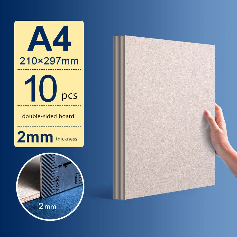 10 Sheets A4 Hard Cardboard White Gray Brown Kraft Paper Diy Handmake Card Making Craft Paper Board Thickness 1mm/1.5mm/2mm