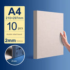 10 Sheets A4 Hard Cardboard White Gray Brown Kraft Paper Diy Handmake Card Making Craft Paper Board Thickness 1mm/1.5mm/2mm