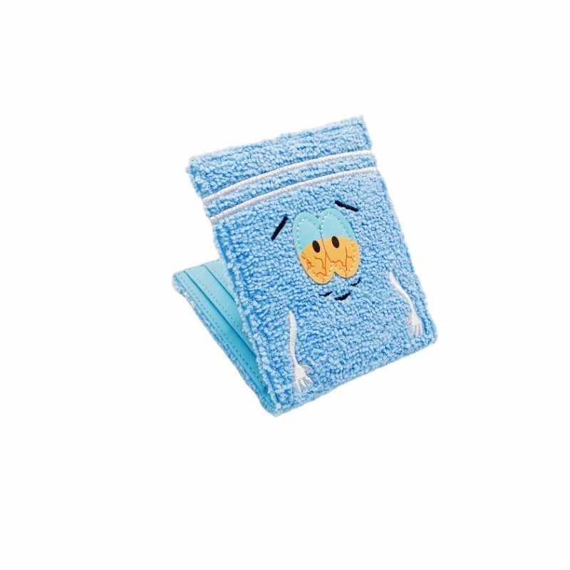 Towel cloth embroidered anime fashion wallet, designer personalized ID card holder