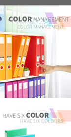 SUNWOOD Plato Series A4 File Organizer Boxes,  Colorful Document Storage Folders, Mixed Colors, FBE4006,FBE4007