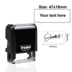Customizable Self-Inking Rectangular Personalized Name Signature Laser Engraved Rubber Stamp