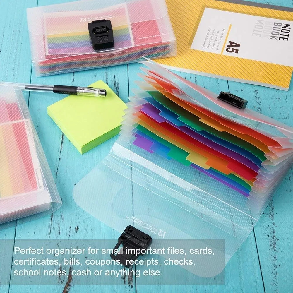 Mini accordion-style file organizer, expandable, portable folders, suitable for office and home use, for back-to-school season
