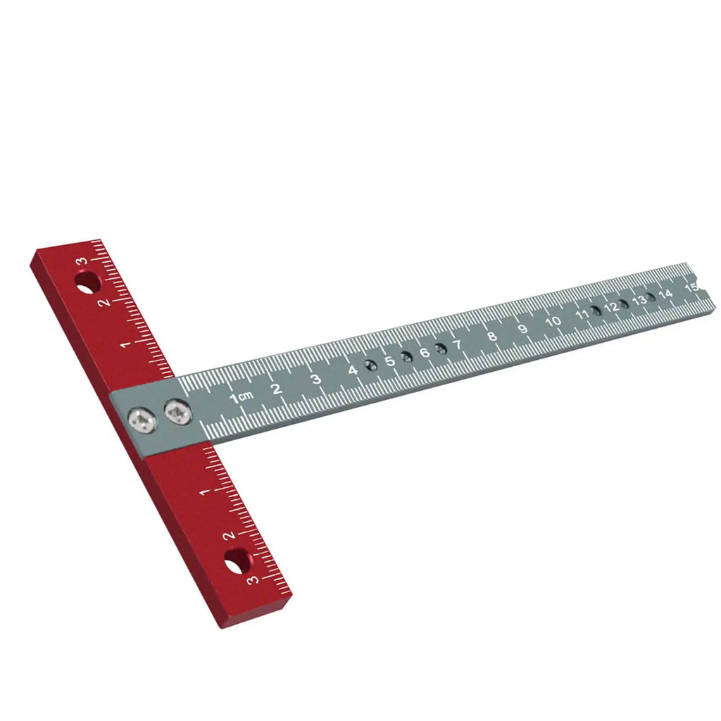Aluminum Alloy Fusion T Square High Precision for Drafting Metal Woodworking Layout with Scale and 90 Degree Reference