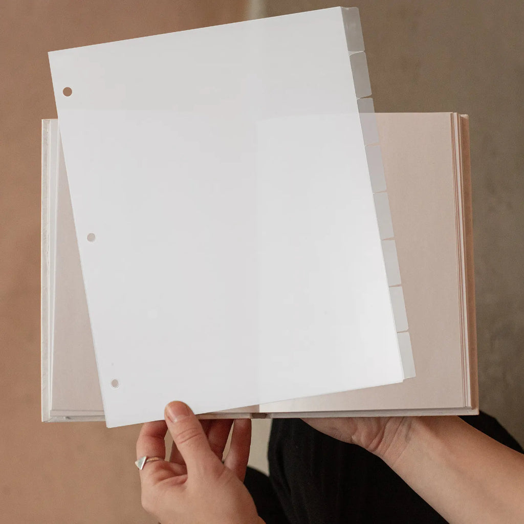 8Sheets Index Dividers PP Material Detachable Notebook Binder Tabs for Efficient Document Organization Index Dividers