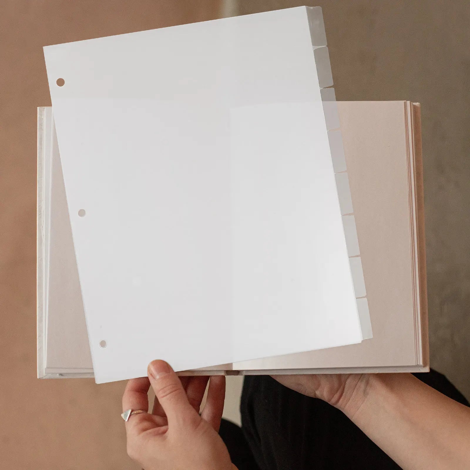 8Sheets Index Dividers PP Material Detachable Notebook Binder Tabs for Efficient Document Organization Index Dividers