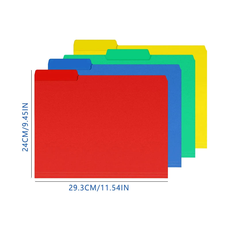 Manila Folder, A4 Size, One-Third Cut Label, In Various Colors, Suitable For Office And School Use