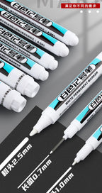 White Marker Pens 0.7/1.0/2.5mm Waterproof Oily Permanent Paint Pen Markers for Wood Rock Plastic Leather Glass Metal Ceramic