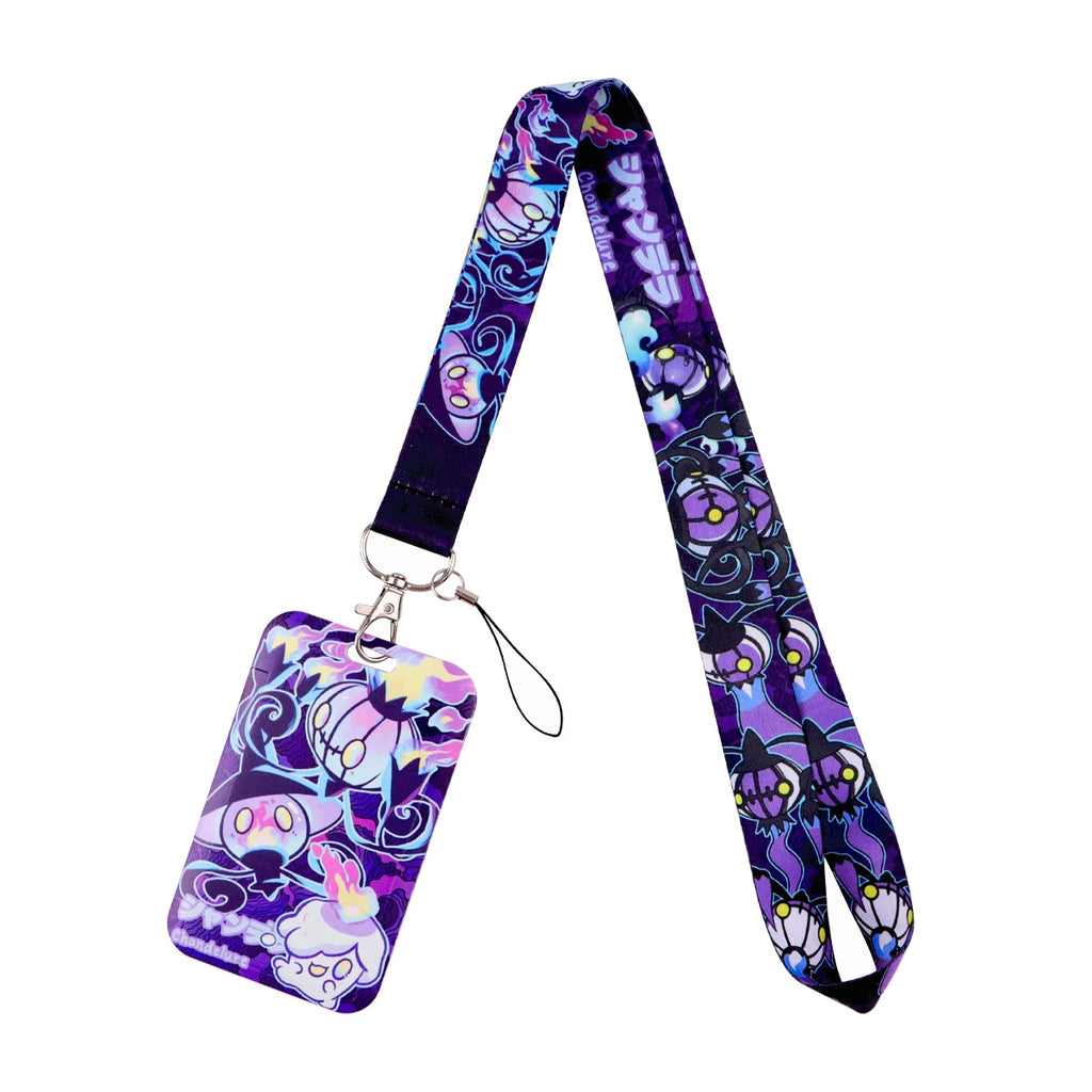 Cute Anime Monster Lanyard Card Holder Colorful Neck Strap for Key ID Card Phone Straps Badge Holder Key Ring Accessories Gifts