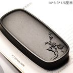 Natural Raw Stone Ink Stone Traditional Painting Calligraphy Writing Grinding Inkslab Chinese Style Vintage Desktop Ornaments