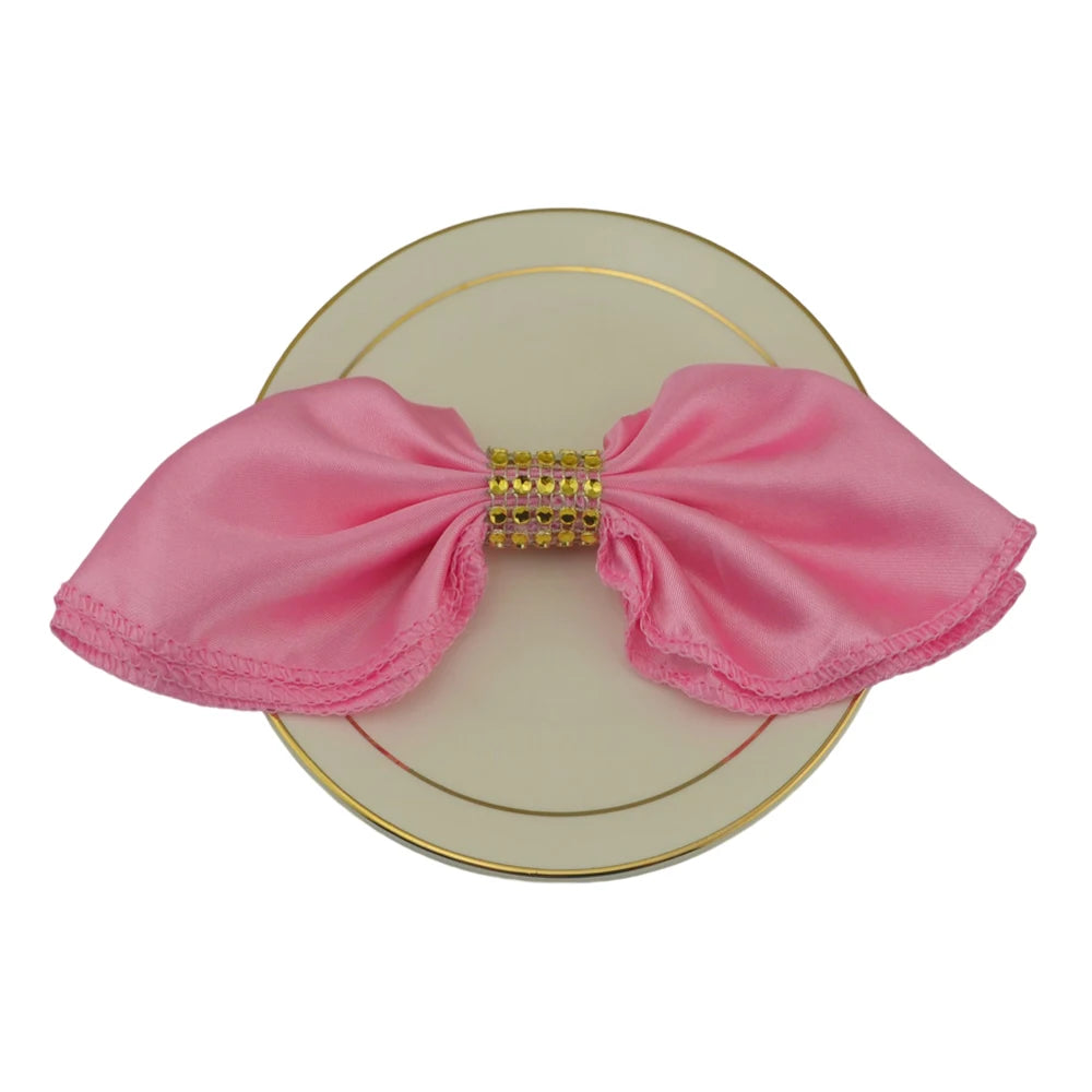12pcs 45x45cm Satin Table Napkins Soft Cloth Handkerchief For Wedding Party Decors Birthday Christmas Home Tea Towel Napkin