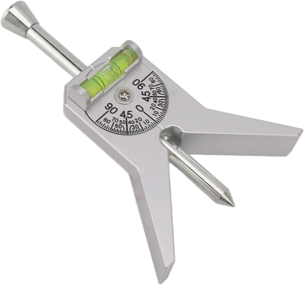 Pipe Center Finder Measure Adjustable Dial Bubble Protractor Measure Pipe Diameter Over 1/2" and Upand up With 4" Y Type Base