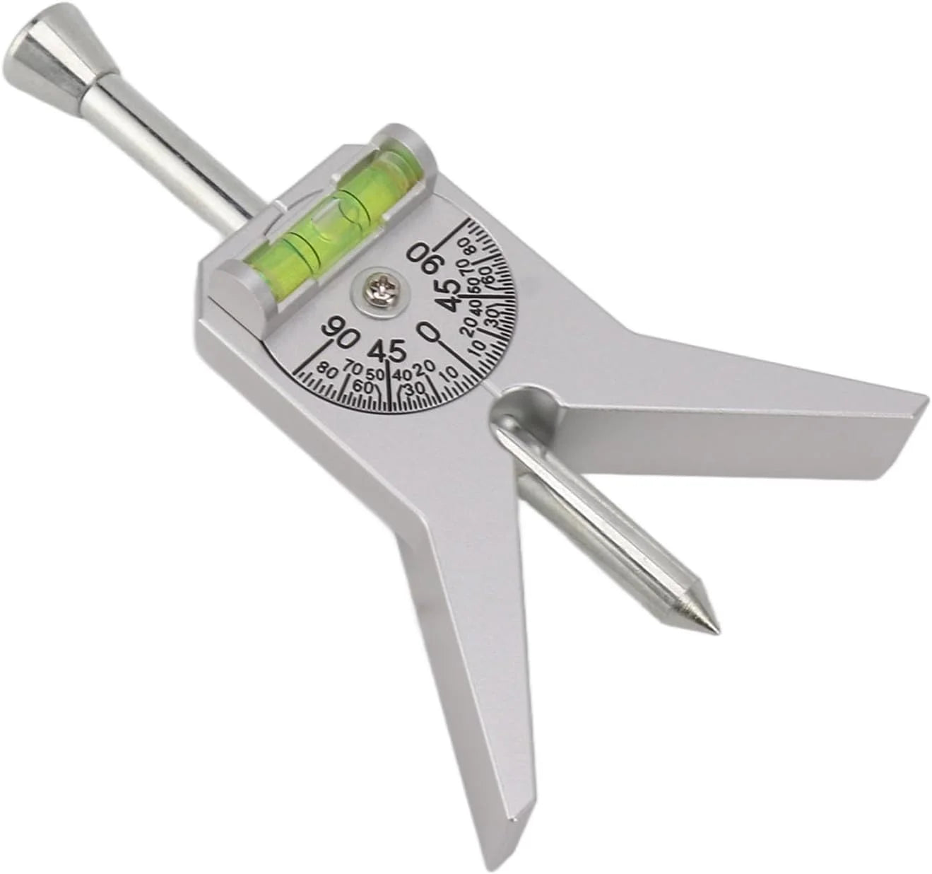Pipe Center Finder Measure Adjustable Dial Bubble Protractor Measure Pipe Diameter Over 1/2" and Upand up With 4" Y Type Base