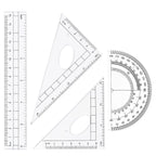 1 Set Math Geometry Kit Protractor Compass Set Triangle Ruler  11 Pcs Student Supplies,Green