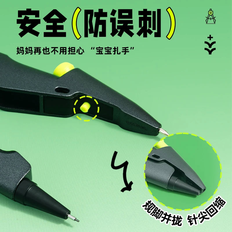 M&G Locking Compass for Students Professional Geometric Drawing Middle School Math Compass with Replacement Lead