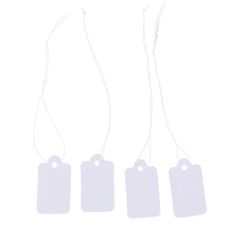 300Pcs label tie string strung ticket jewelry merchandise display price tags