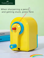 FABER CASTELL Manual Hand Crank Pencil Sharpener Sharpen 8mm in Diameter Candy Colors for Kids,Artists,Student Office Stationery