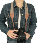 Portable Camera Strap Adjustable Cotton Leather Camera Shoulder Neck Strap Belt For Sony/ Nikon Camera Belt For DSLR Digital SLR