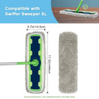 2pcs Reusable Microfiber Mop Pads for Swiffer Sweeper XL Dry Sweeping Wet Mop Cloths Replacement Sweeping Mopping Pad Refill