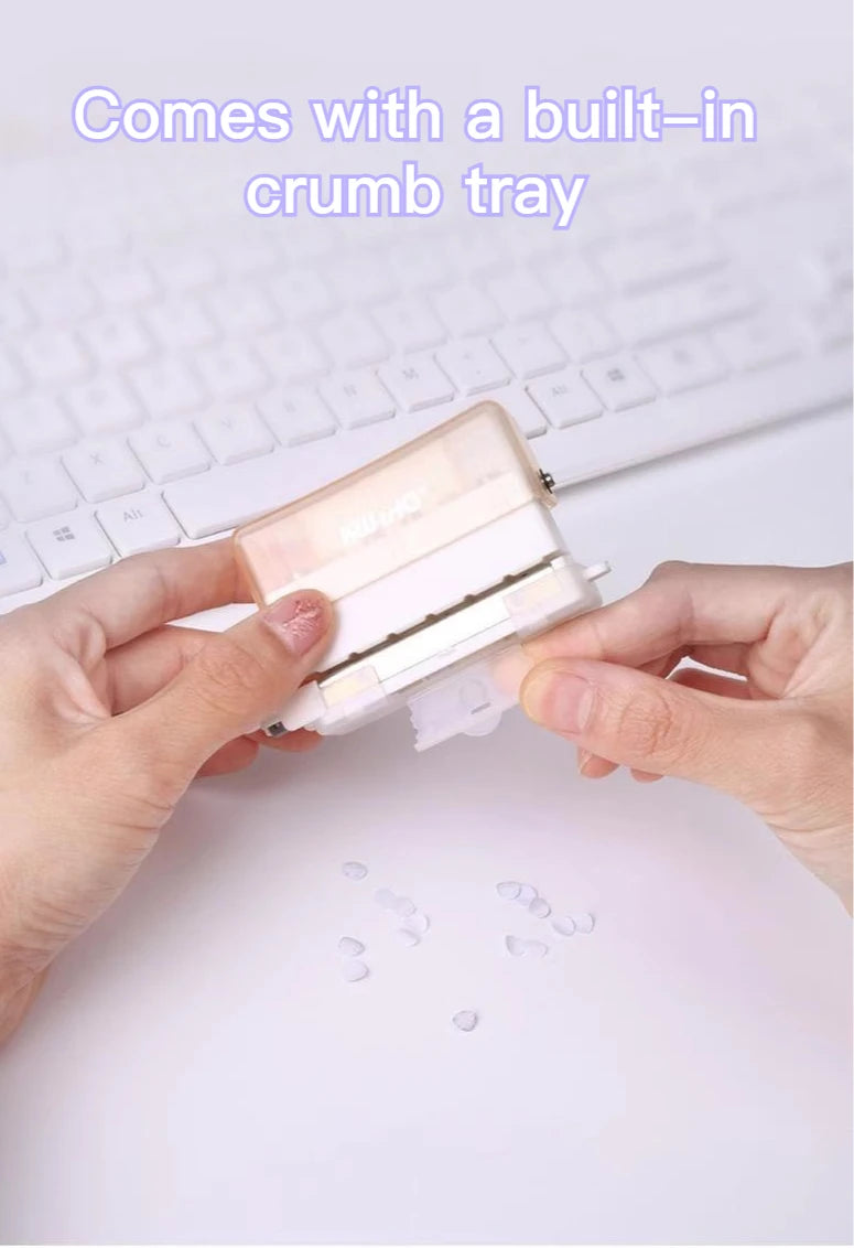 KW-TRIO Mini Portable Multi-Color Punch Hole Binder Punch 6-Hole Punch Multi-Functional Study Organizer Hole Punch