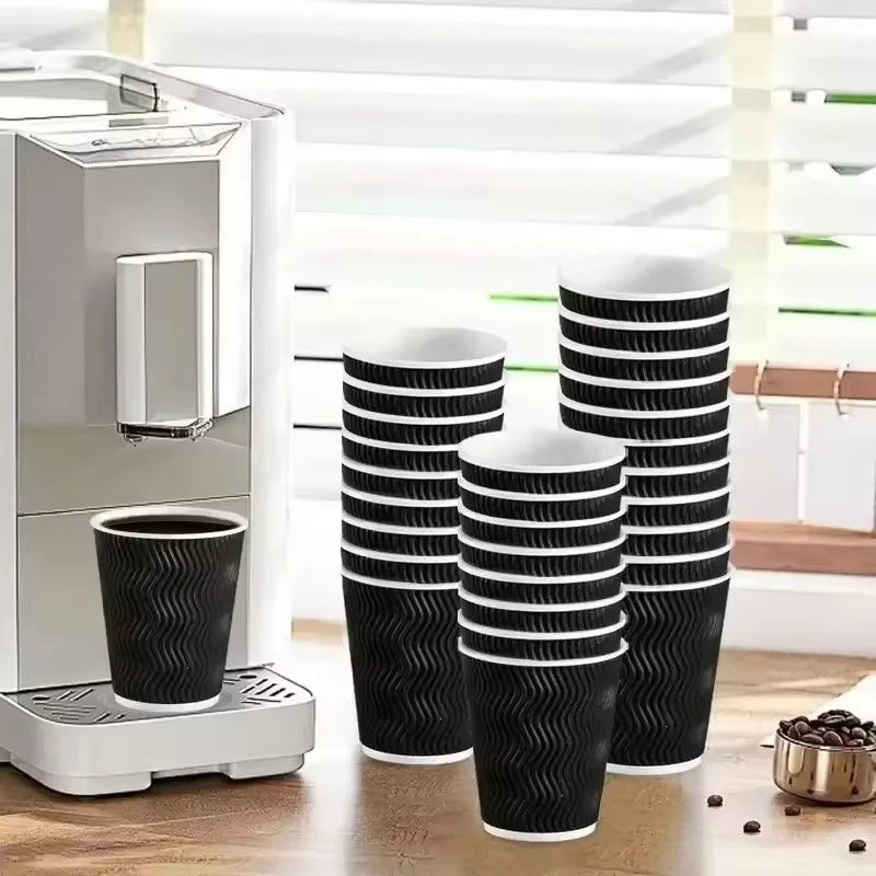20/30/50PCS Disposable Paper Cups Disposable Corrugated Paper Cups Suitable Birthday Parties Weddings Christmas Parties