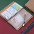 12Pcs A6 Binder Pockets Transparent PVC 6-Hole Binder Pockets Zip Folder Plastic Money Budget Envelopes