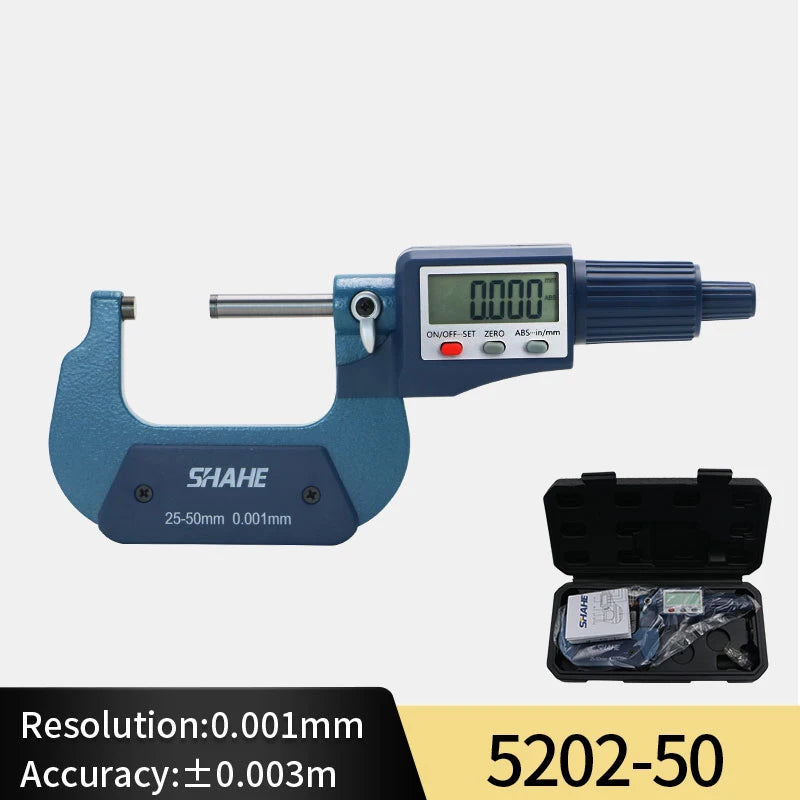 0.001 MM Electronic Outside Micrometer 0-25 MM With Extra Large LCD Screen Digital Micrometer Electronic Digital Caliper Gauge