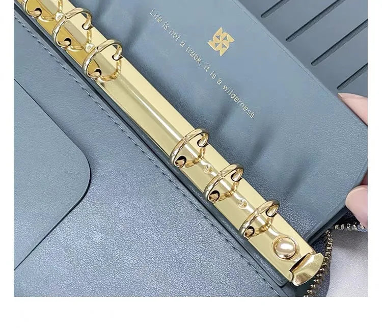 A5 A6 A7 A8 Ring Binder Buckle Metal Binder 6 Holes Clip File Folder Shell Notebook Side Insertion Loose Leaf Book Board Planner